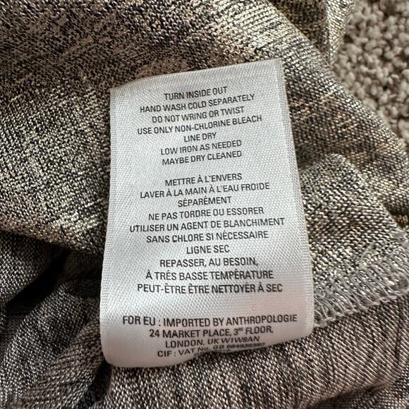 Akemi + Kin Anthropologie silver metallic wrap sleeveless top size S - Picture 9 of 12